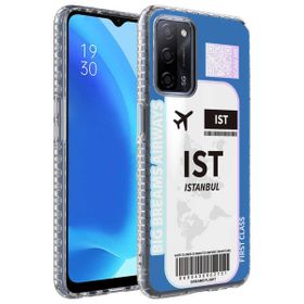 Teleplus Oppo A54 4G Desenli Elegans Serisi Silikon Beyaz Kılıf