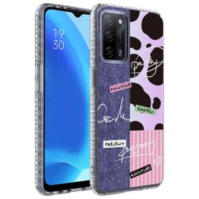 Teleplus Oppo A54 4G Desenli Elegans Serisi Silikon Beyaz Kılıf