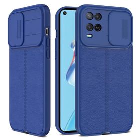 Teleplus Oppo A54 4G Lensi Kamera Korumalı Deri Dokulu Silikon Kırmızı Kılıf