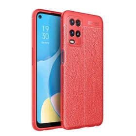 Teleplus Oppo A54 Deri Dokulu Silikon Lacivert Nano Ekran Koruyucu Kılıf