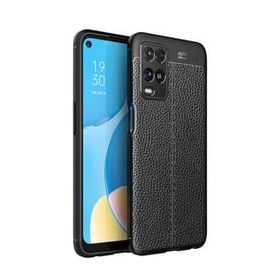 Teleplus Oppo A54 Deri Dokulu Silikon Lacivert Nano Ekran Koruyucu Kılıf