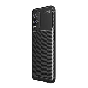 Teleplus Oppo A54 Negro Karbon Lacivert Silikon Kılıf