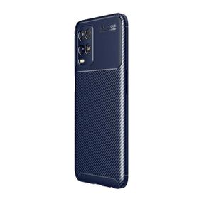 Teleplus Oppo A54 Negro Karbon Lacivert Silikon Kılıf