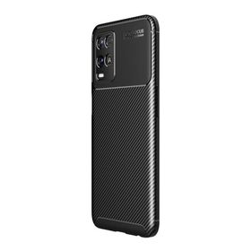 Teleplus Oppo A54 Negro Karbon Lacivert Silikon Kılıf