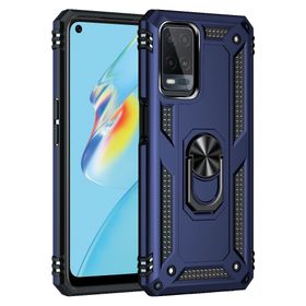 Teleplus Oppo A54 Vega Yüzüklü Tank Kapak Siyah + Nano Ekran Koruyucu Kılıf