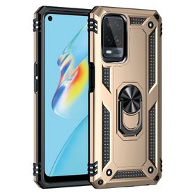 Teleplus Oppo A54 Vega Yüzüklü Tank Kapak Siyah + Nano Ekran Koruyucu Kılıf