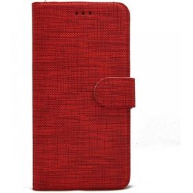 Teleplus Oppo A5S Kırmızı Kumaş Spor Standlı Cüzdan Kılıf