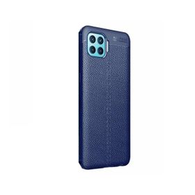 Teleplus Oppo A73 Deri Dokulu Lacivert Silikon Cep Telefonu Kılıf