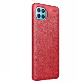 Teleplus Oppo A73 Deri Dokulu Lacivert Silikon Cep Telefonu Kılıf
