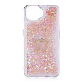 Teleplus Oppo A73 Sulu Yüzüklü Milce Silikon Gold Kılıf