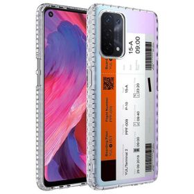 Teleplus Oppo A74 4G Desenli Elegans Serisi Silikon Siyah Kılıf
