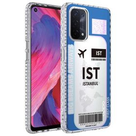 Teleplus Oppo A74 4G Desenli Elegans Serisi Silikon Siyah Kılıf