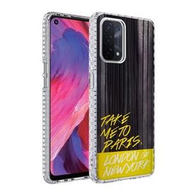 Teleplus Oppo A74 4G Desenli Elegans Serisi Silikon Siyah Kılıf