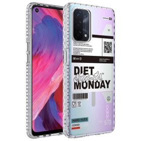 Teleplus Oppo A74 4G Desenli Elegans Serisi Silikon Siyah Kılıf