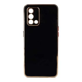 Teleplus Oppo A74 4G Kamera Korumalı Lazer Bark Silikon Siyah Kılıf