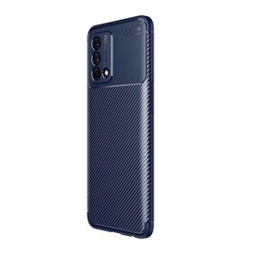 Teleplus Oppo A74 Negro Karbon Silikon Lacivert Kılıf