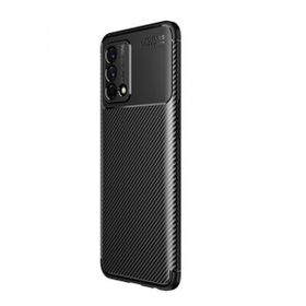 Teleplus Oppo A74 Negro Karbon Silikon Siyah + Nano Ekran Koruyucu Kılıf