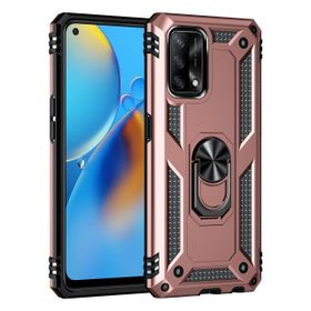 Teleplus Oppo A74 Vega Yüzüklü Tank Kapak Rose Gold + Nano Ekran Koruyucu Kılıf
