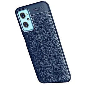 Teleplus Oppo A76 Deri Dokulu Niss Silikon Siyah Kılıf