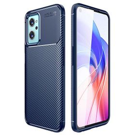 Teleplus Oppo A76 Karbon Dokulu Negro Silikon Lacivert Kılıf