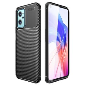 Teleplus Oppo A76 Karbon Dokulu Negro Silikon Lacivert Kılıf