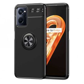Teleplus Oppo A76 Ravel Yüzüklü Standlı Silikon Siyah Kılıf