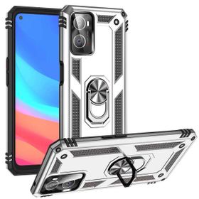 Teleplus Oppo A76 Vega Yüzüklü Standlı Kapak Siyah Kılıf