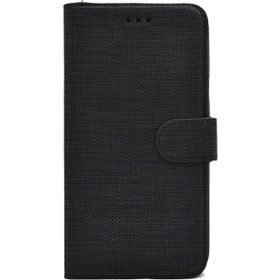 Teleplus Oppo A9 2020 Kumaş Spor Standlı Cüzdan Siyah Nano Ekran Koruyucu Cep Telefonu Kılıfı