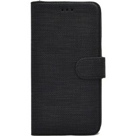 Teleplus Oppo A9 2020 Kumaş Spor Standlı Cüzdan Siyah Nano Ekran Koruyucu Cep Telefonu Kılıfı
