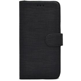 Teleplus Oppo A9 2020 Kumaş Spor Standlı Cüzdan Siyah Nano Ekran Koruyucu Cep Telefonu Kılıfı