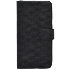 Teleplus Oppo A9 2020 Kumaş Spor Standlı Cüzdan Siyah Nano Ekran Koruyucu Cep Telefonu Kılıfı