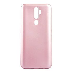 Teleplus Oppo A9 2020 Lüks Silikon Lacivert + Tam Kapatan Cam Kılıf