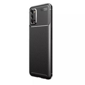 Teleplus Oppo A92 Siyah Ultra Soft Negro Karbon Silikon Kılıf Nano Ekran Koruyucu