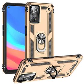 Teleplus Oppo A96 4G Vega Yüzüklü Standlı Kapak Gold Kılıf