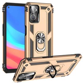 Teleplus Oppo A96 4G Vega Yüzüklü Standlı Kapak Gold Kılıf