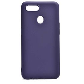 Teleplus Oppo AX7 Lüks Silikon Tam Kapatan Cam Siyah Kılıf