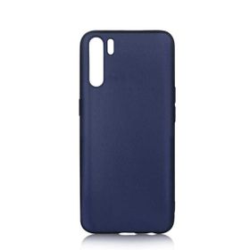 Teleplus Oppo Reno 3 Lüks Mat Silikon Nano Ekran Koruyucu Lacivert Kılıf