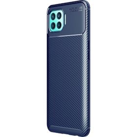 Teleplus Oppo Reno 4 Lite Negro Karbon Lacivert Nano Ekran Koruyucu Silikon Cep Telefonu Kılıf