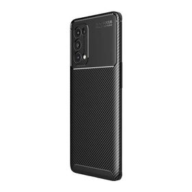 Teleplus Oppo Reno 5 5g Kamera Korumalı Karbon Dokulu Lacivert Silikon Cep Telefonu Kılıf