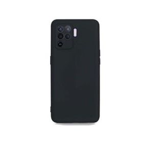 Teleplus Oppo Reno 5 Lite Kamera Korumalı İçi Kadife Silikon Siyah Kılıf
