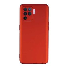 Teleplus Oppo Reno 5 Lite Kamera Korumalı Premier Silikon Kırmızı Kılıf