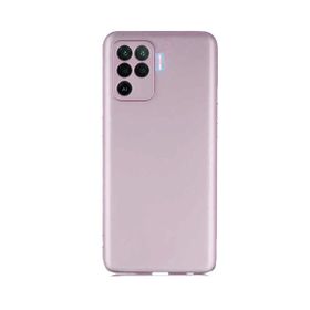 Teleplus Oppo Reno 5 Lite Kamera Korumalı Premier Silikon Rose Gold + Nano Ekran Koruyucu Kılıf