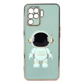 Teleplus Oppo Reno 5 Lite Standlı Kamera Korumalı Astronot Silikon Kılıf