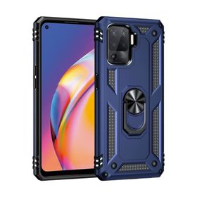Teleplus Oppo Reno 5 Lite Vega Yüzüklü Tank Silikon Gümüş Kılıf