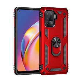 Teleplus Oppo Reno 5 Lite Vega Yüzüklü Tank Silikon Gümüş Kılıf