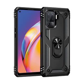 Teleplus Oppo Reno 5 Lite Vega Yüzüklü Tank Silikon Gümüş Kılıf