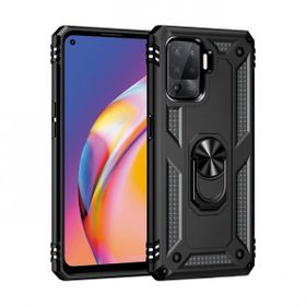 Teleplus Oppo Reno 5 Lite Vega Yüzüklü Tank Silikon Gümüş Kılıf