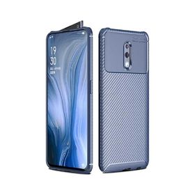 Teleplus Oppo Reno Negro Karbon Silikon + Tam Kapatan Cam Kılıf