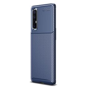 Teleplus Oppo Reno3 Pro 5g Negro Karbon Lacivert Tam Kapatan Ekran Koruyucu Silikon Cep Telefonu Kılıf