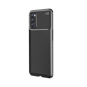 Teleplus Oppo Reno4 Negro Karbon Silikon Kılıf